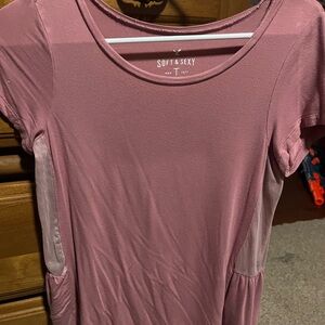 American Eagle Outfitters Soft & Sexy Mauve Tee